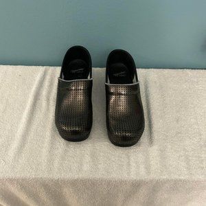 Dansko Bronze Sequin Slip On Clogs Shoes Professional Womens EU 38 US 7.5